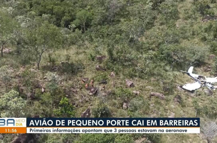  Três pessoas morrem após avião cair em área de vegetação no oeste da Bahia – G1