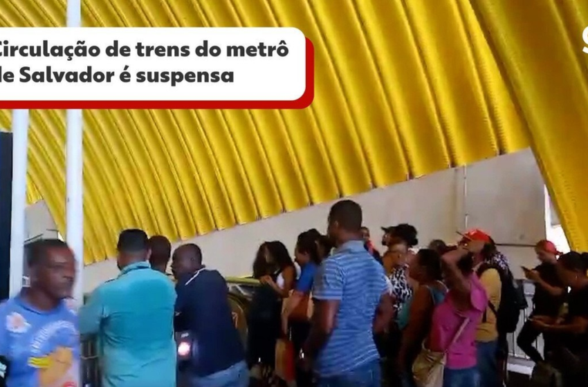  Circulação de metrôs é parcialmente suspensa em terminal de Salvador – G1