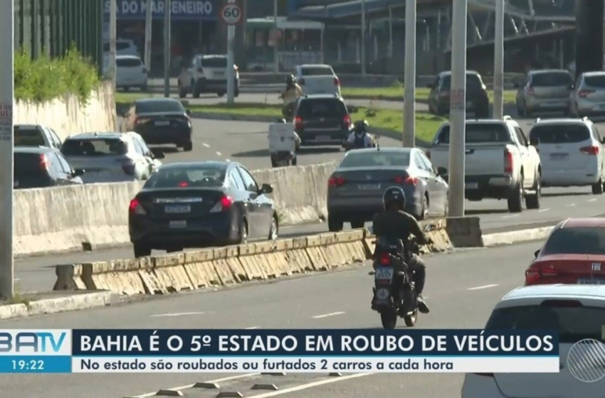  Bahia é o quinto estado com maior número de roubos de carro no primeiro trimestre de 2024; média é de dois casos por hora – G1