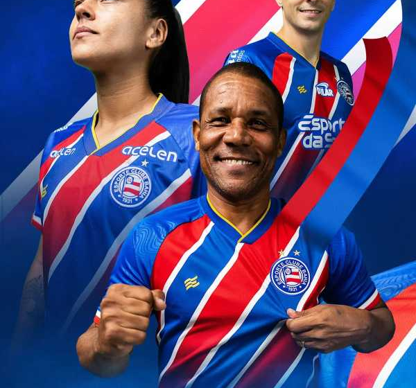  Bahia lança uniforme número 2 com listras diagonais; veja detalhes – Globo